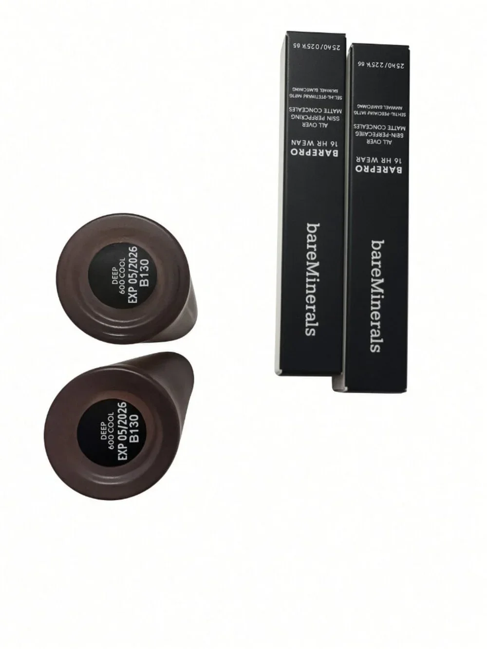 LOT of 2 bareMinerals BAREPRO 16HR Concealer Deep 600 Cool